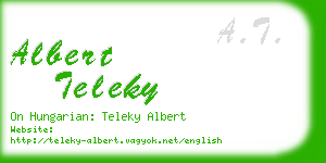 albert teleky business card